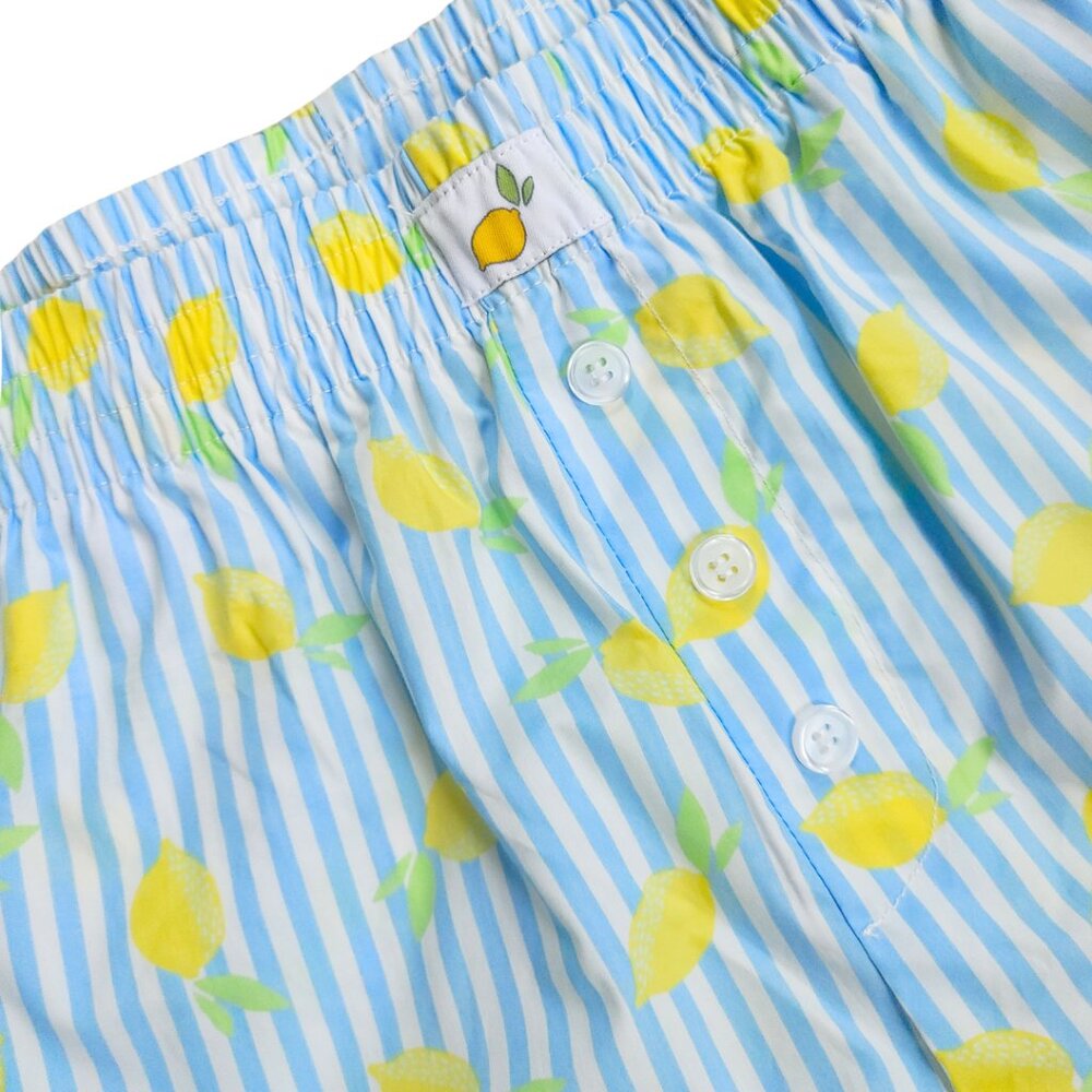NWT Happily Grey Lemon Stripe Boxer Shorts - Size Small - Picture 2 of 3